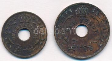 Brit Nyugat-Afrika 1952. 1/2P + 1952. 1P T:2,2- ü. British West Africa 1952. 1/2 Penny + 1952. 1 Penny C:XF,VF ding