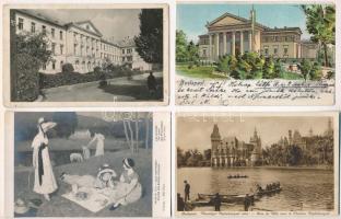 46 db RÉGI képeslap: magyar városok és művész motívumok / 46 pre-1945 postcards: Hungarian towns and art motives