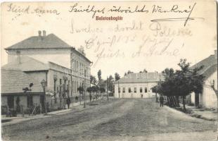 1911 Balatonboglár, utca, Faragó Sándor üzlete, mészáros, hentes (Rb)