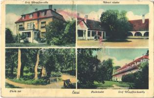 1941 Ercsi, Gróf Wimpffen villa, udvar, Török kút, Gróf Wimpffen kastély. Köln Károly kiadása (fl)