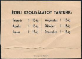 Janitsáry László "Phönix" gyógyszertára Budapest XIII. receptboríték