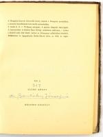 Tíz írás a nyomdászatról. Előszó Bárczy István. Írták: Fitz József, Szentkúty Pál, Kozma Lajos, Durand Félix, Ferdinandy Gejza, Bródy László, Haiman-Kner György, Boér Pál, Magyary István és Kner Imre. /Hungária Könyvek 9./ Bp., 1942, Hungária ny., 217 p. Szövegközti képekkel gazdagon illusztrálva. Kiadói félvászon kötésben, kopott gerinccel és borítóval, a könyv sarkain sérüléssel, hiánnyal.   A könyv számozott és névre szóló példányokban került forgalomba, ez a 317. sz. példány.