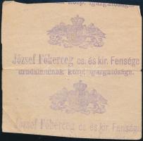 cca 1900-1910 2 db utalvány a Szent-Margitszigeti kettős gyógyfürdőre, József Főherceg cs. és kir. F...