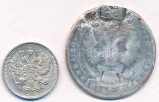 Orosz birodalom 1915. 10k Ag + DN Poltina ezüstözött Cu hamisítvány fülnyommal T:1-,3-
Russian Empi...