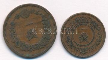 Japán 1885. 1s Br "Meidzsi" + 1921. 1s Br "Taisó" T:2,2-
Japan 1885. 1 Sen Br &...