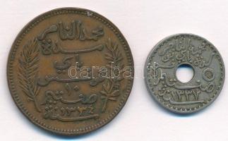 Tunézia 1916A 10c Br + 1918. 5c Ni-Br T:2 ph.
Tunisia 1916A 10 Centimes Br + 1918. 5 Centimes Ni-Br...
