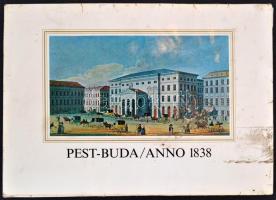 Pest-Buda Anno 1838. hn., én., nyn., 11 t. Kiadói papírmappában, foltos, hiányos mappában, hiányzó táblákkal. Modern reprintek.