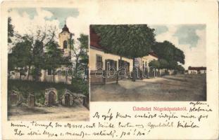 1921 Patak, Nógrádpatak; Római katolikus templom, Fő utca, üzlet (EK)