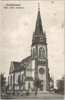 1915 Dunaharaszti, Római katolikus templom. Kulikov J. Nándor fényképészeti műterme kiadása (fl)