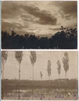 1924/1933 Balástya, Kapitányság - 2 db eredeti fotó képeslap / 2 original photo postcards