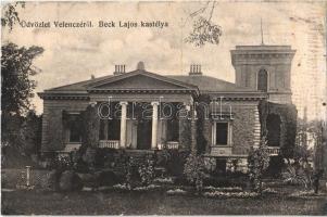 1910 Velence, Beck Lajos kastélya. Steegmüller műintézet kiadása (r)