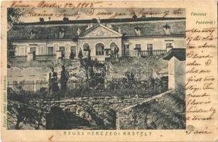 1905 Palást, Plástovce; Reuss hercegi kastély (Palásthy kastély). Kanyó Antal kiadása / castle (EK)