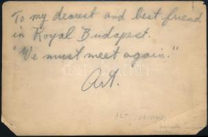 cca 1930 Art Christmas (1905-1961) kanadai jazz szaxofonos aláírt fotója