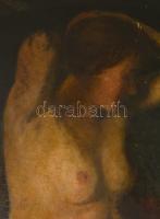 Bertalan jelzéssel: Ülő női akt. Olaj, vászon (hibás), 123×95 cm