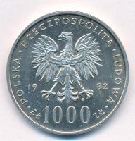 Lengyelország 1982. 1000Zl Ag "II. János Pál Pápa látogatása" T:1
Poland 1982. 1000 Zloty...