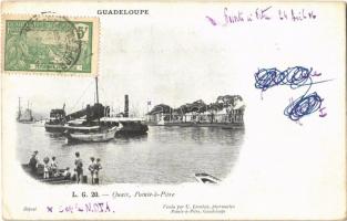Pointe-a-Pitre, Quais; Vendu par C. Levalois, pharmacien / ships, TCV card