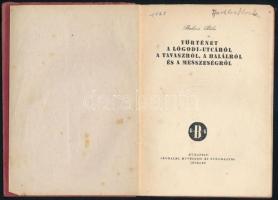 Balázs Béla: Történet a Lógodi-utcáról a tavaszról, a halálról és a messzeségről. Pesti Könyvtár. Bp...