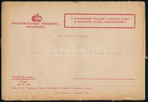 cca 1953 A Magyar-Szovjet Társaság Képhíradója 10 db (16-ból) propaganda kép, eredeti borítékban