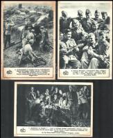 cca 1953 A Magyar-Szovjet Társaság Képhíradója 10 db (16-ból) propaganda kép, eredeti borítékban