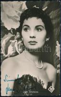 cca 1960 Jean Simmons (1929-2010) angol színésznő aláírása az őt ábrázoló fotólapon