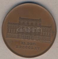 1865. "MTA székháza megnyitásának emlékéül" Br emlékérem. Szign. C.Radnitzky T:2
