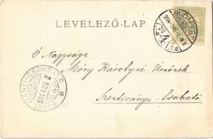 1904 Tátra, Vysoké Tatry; Csorbató, kirándulók / Strbské Pleso / lake, hiking people. photo