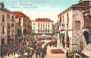 Split, Spalato; Gospodski trg. / Piazza dei Signori / square, military parade (Rb)