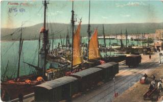 1911 Fiume, Rijeka; Molo / industrial railway at the port  (EK)