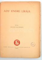 Szabó Richárd: Ady Endre lírája. Írások Ady Endréről. Bp., 1945, Ady Könyvkiadó, 213 p. Papírkötésben, részben pótolt borítóval, az elülső borítón kis hiánnyal, javított gerinccel és kötéssel.