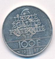 Franciaország 1987. 100Fr Ag "Lafayette tábornok születésének 230. évfordulója" T:1- ph.
...