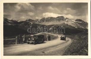 1930 Passo dello Stelvio, Stilfser Joch (Südtirol); Strada dello Stelvio, Verso il giogo e Pizzo Umbrail / automobiles