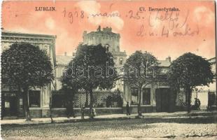 1918 Lublin, Ul. Bernardynska / street, shops + K.U.K. BAHNHOFKOMMANDO LUBLIN (fa)