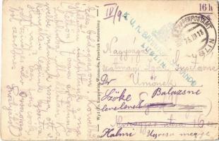 1918 Lublin, Ul. Bernardynska / street, shops + "K.U.K. BAHNHOFKOMMANDO LUBLIN" (fa)