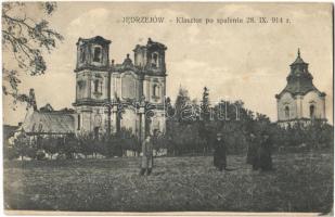 Jedrzejów, Klasztor po spaleniu 28. IX. 1914 r. / church after the fire, ruins (Rb)