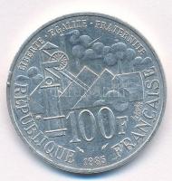 Franciaország 1985. 100Fr Ag "Germinal - Emile Zola regényének 100. évfordulója" T:1-,2 ph...