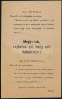 1944 "Magyarok tőletek függ a jövő!" - szövetségesek által kiadott, németellenes röplap