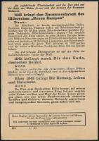 1945 Német nyelvű szovjet röplap Hitler államának összeomlásáról