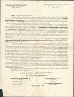 1934 Bethlen Gábor Szövetség körlevele a magyar Protestánsok Lapjának jubileumi számával kapcsolatban