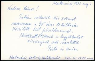 1983 Martonvásár, kastély fotója, feliratozva 9x14 cm