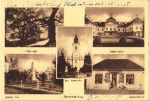 1950 Iharosberény, Gesztenyés, internátus, evangélikus templom, Hősök tere, szövetkezet