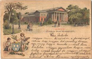 3 db Ezredéves Kiállítás művészlap barna 2 Kr Ga. díjjegyes lap / 3 Hungarian Millennium Exposition ...