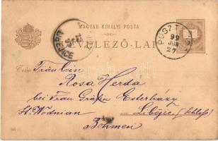 3 db Ezredéves Kiállítás művészlap barna 2 Kr Ga. díjjegyes lap / 3 Hungarian Millennium Exposition ...