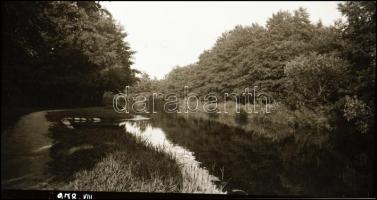 1938 Tata és Tatatóváros, tájrészletek, emberek, 26 db fotónegatív, 7×2 cm