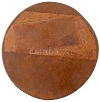 Kiss Nagy András (1930-1997) DN "A házmester" Br plakett (112mm) T:2