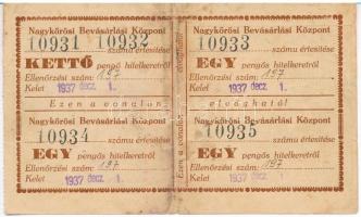 1937. Nagykőrösi Bevásárlási Központ értesítése 5P hitel keretről T:III szakadás