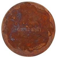 1996. "Katona József Színház Kecskemét 1896-1996" Br emlékplakett dísztokban (105mm) T:2 h...