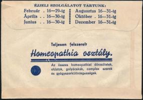 Dr. Nagy Béla Belvárosi Gyógyszertár (Budapest Szervita tér) receptboríték