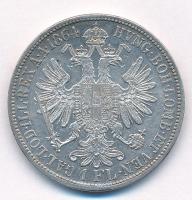 Ausztria 1864A 1Fl Ag "Ferenc József" (12,34g) T:1-,2 / Austria 1864A 1 Florin Ag "Fr...