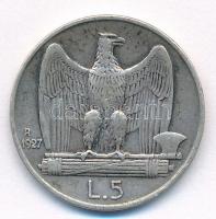 Olaszország 1927R 5L Ag "III. Viktor Emánuel" T:2 kis patina
Italy 1927R 5 Lire Ag "...