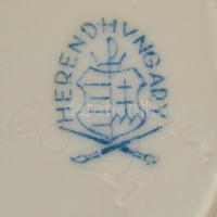 Herendi Viktória mintás bonbonier, kézzel festett, jelzett,apró kopásnyomokkal, m: 4,5 cm